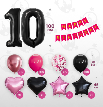 картинка Фотозона "10 лет. Фуше" 47 предметов от магазина Шариленд