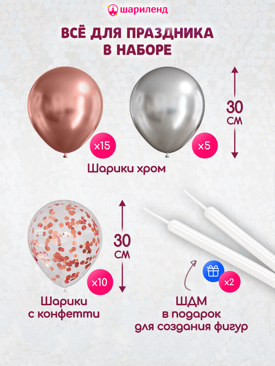 картинка Фотозона "Нарру Bday. Калифорния" 49 предметов от магазина Шариленд