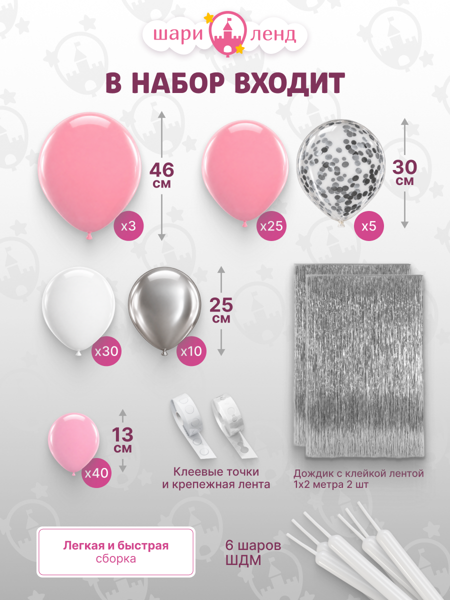 картинка Фотозона "1 год. Принцесса" 134 предметов от магазина Шариленд