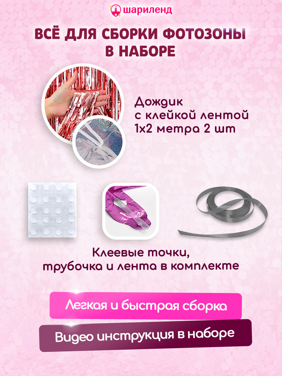 картинка Фотозона "Нарру Bday. Барби" 49 предметов от магазина Шариленд