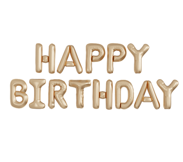 картинка Буквы Happy Birthday, Кремовый от магазина Шариленд