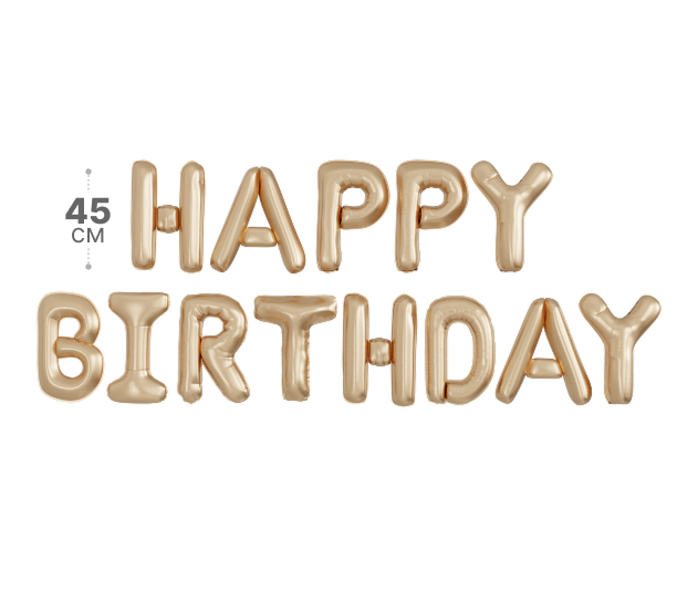 картинка Буквы Happy Birthday, Кремовый от магазина Шариленд