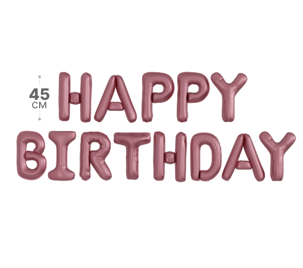 картинка Буквы Happy Birthday, светло-розовый от магазина Шариленд
