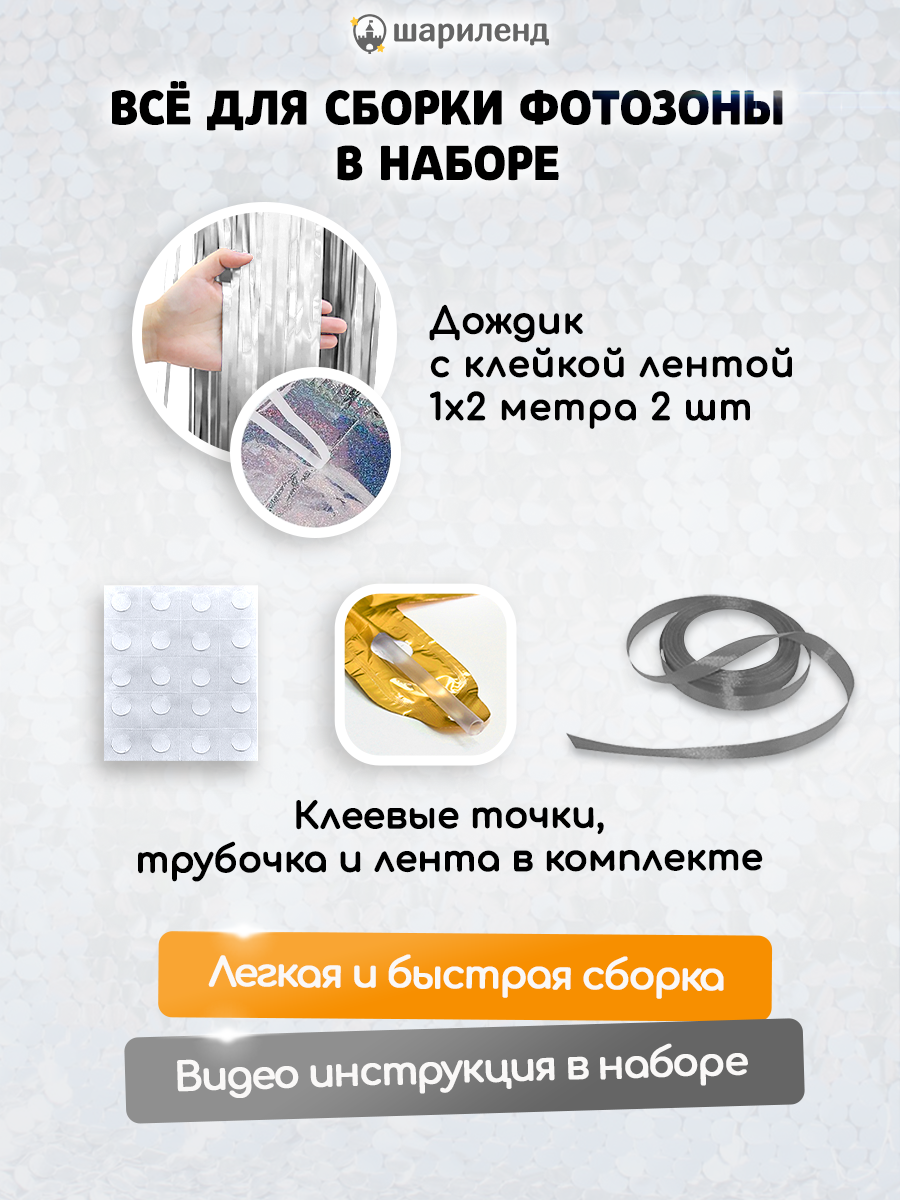 картинка Фотозона "Нарру Bday. Солнце и луна" 49 предметов от магазина Шариленд
