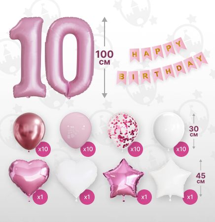 картинка Фотозона "10 лет. Барби" 47 предметов от магазина Шариленд