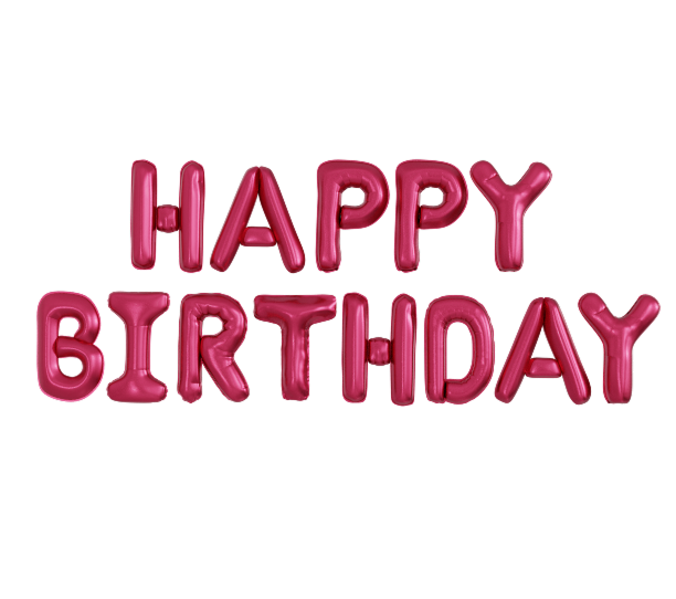 картинка Буквы Happy Birthday, фуше от магазина Шариленд