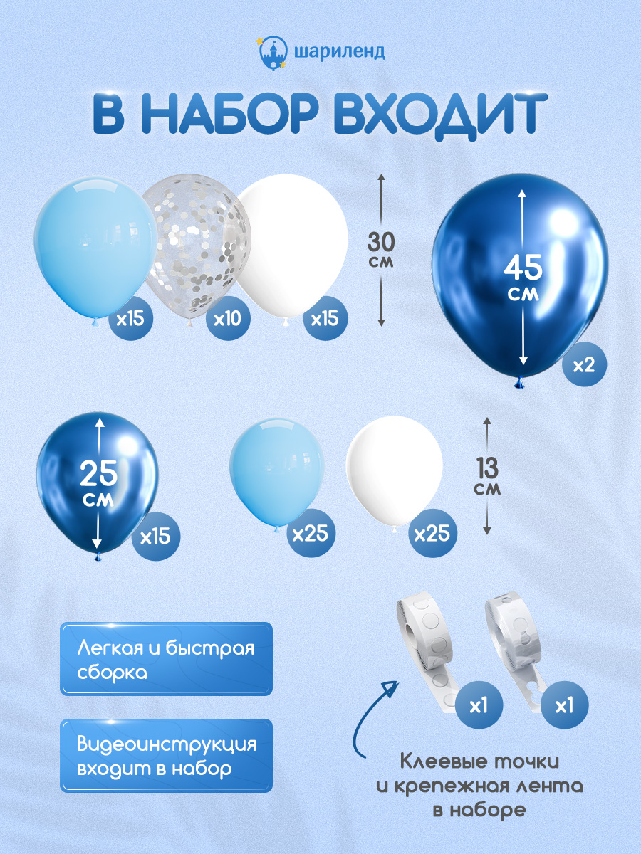 картинка Гирлянда "Океан" 115 предметов от магазина Шариленд