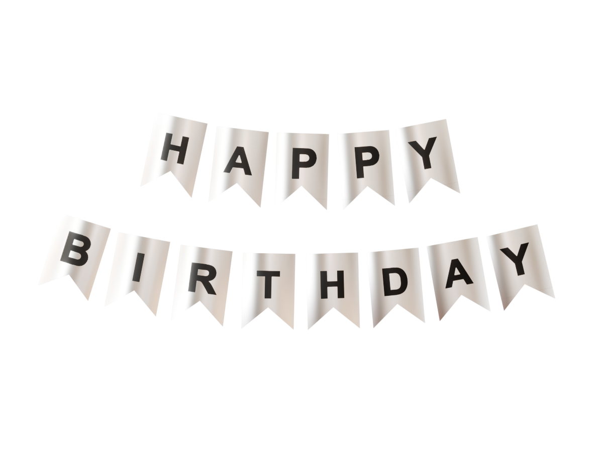 картинка Растяжка Happy Birthday Металлик Серебро от магазина Шариленд