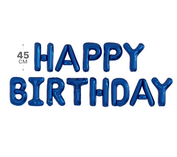картинка Буквы Happy Birthday, синий от магазина Шариленд