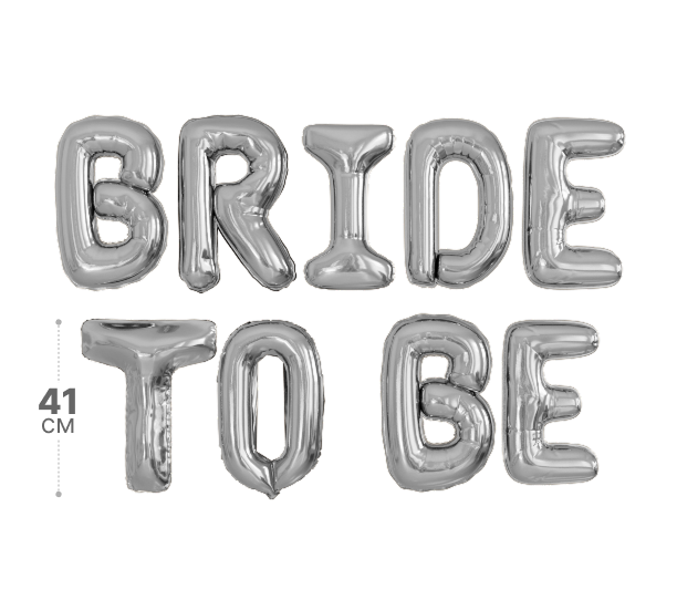 картинка Буквы Bride to be, Серебро от магазина Шариленд