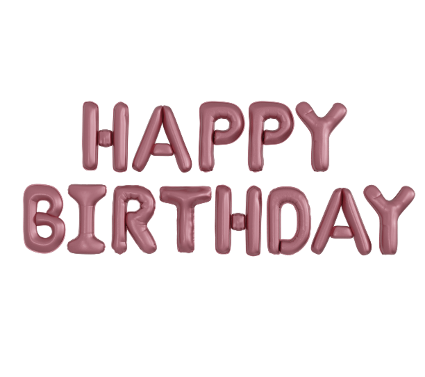 картинка Буквы Happy Birthday, светло-розовый от магазина Шариленд