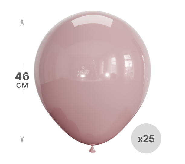 картинка Шар латексный (18"/46см), Розовый, ретро, 10гр. 25шт. от магазина Шариленд