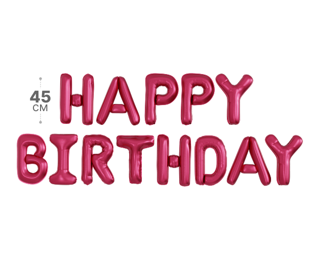 картинка Буквы Happy Birthday, фуше от магазина Шариленд