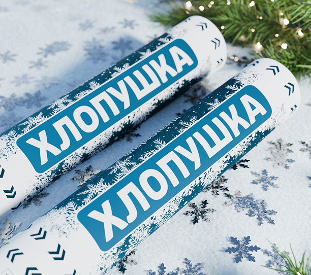 картинка Хлопушка, 30 см Снежинки, 2 шт от магазина Шариленд