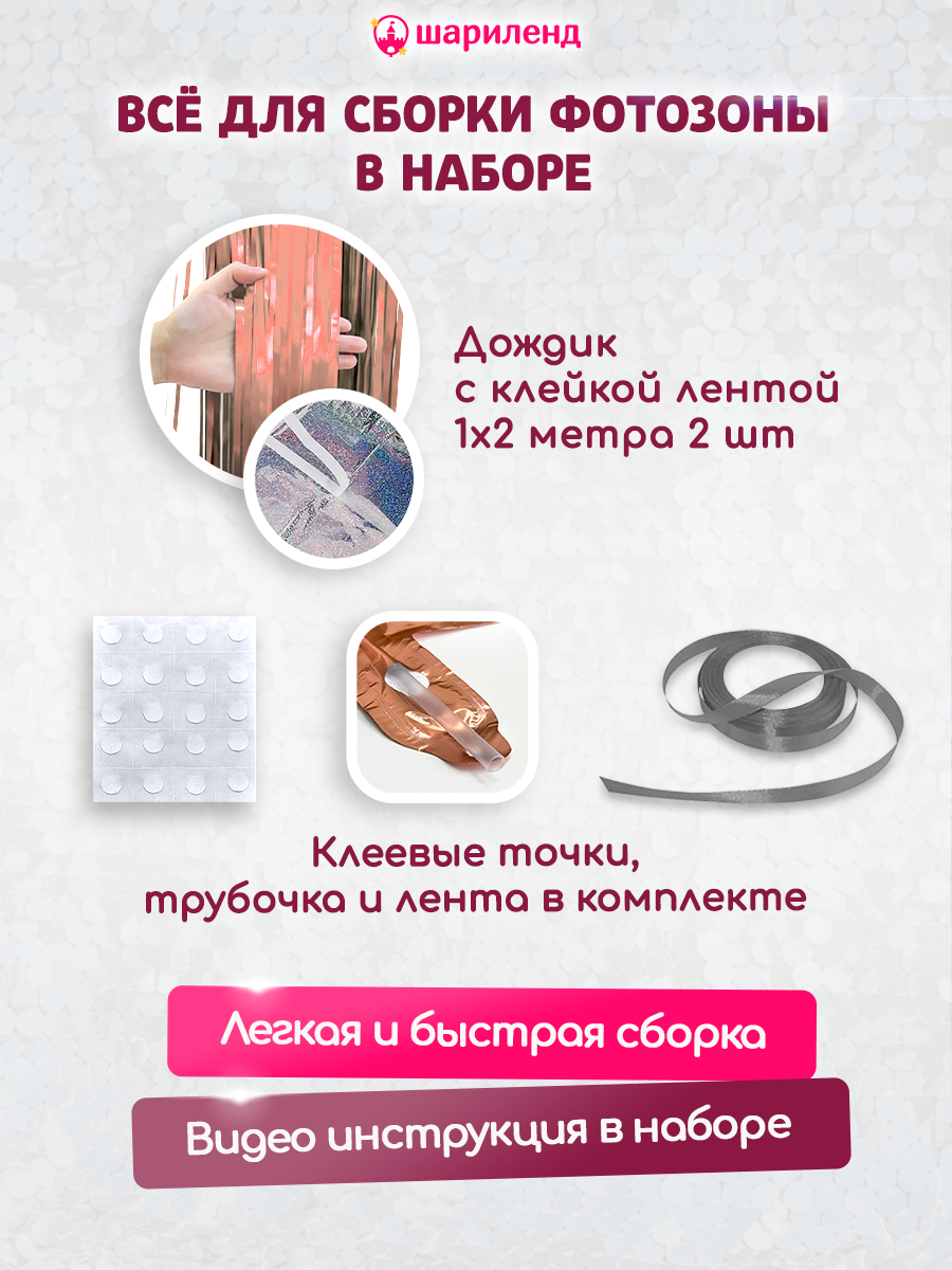 картинка Фотозона "Нарру Bday. Калифорния" 49 предметов от магазина Шариленд